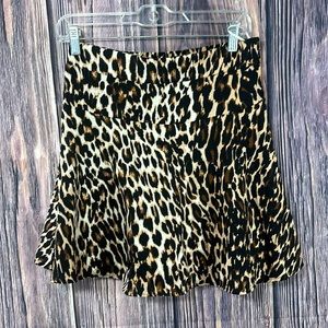 Miss London Animal Print Skort